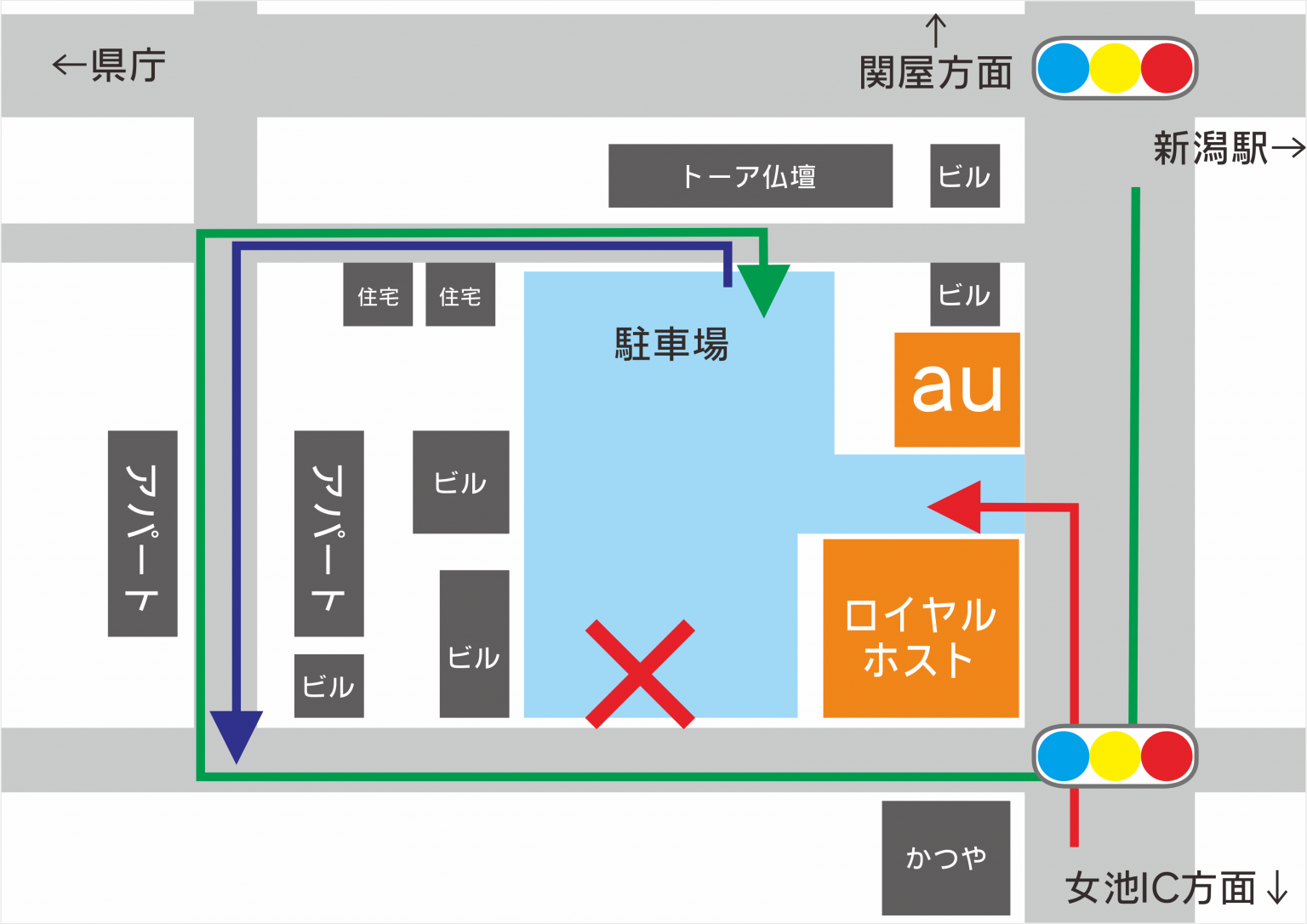 駐車場出入口のご案内 日本通信株式会社